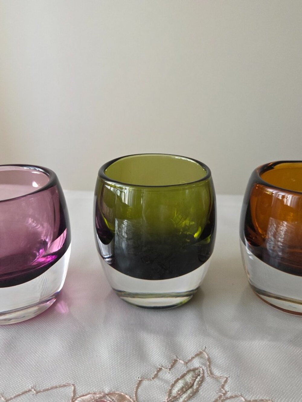 Set of Three Mikasa Volitive Candle Holders